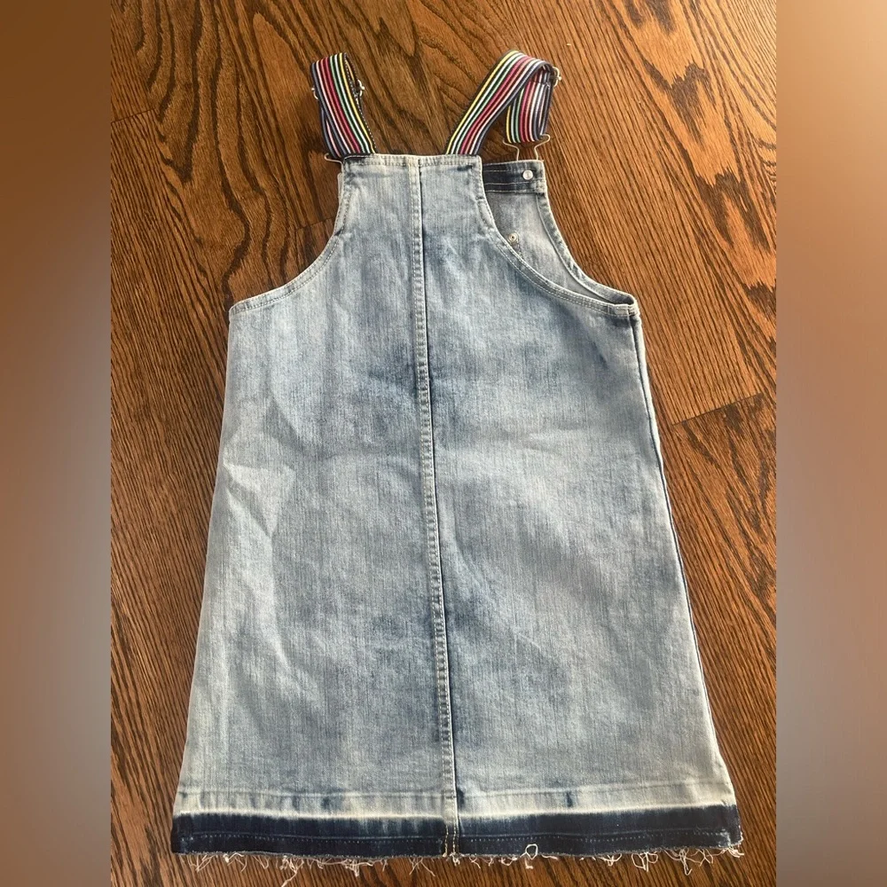 Jordache girls denim jean rainbow jumper dress 7 8